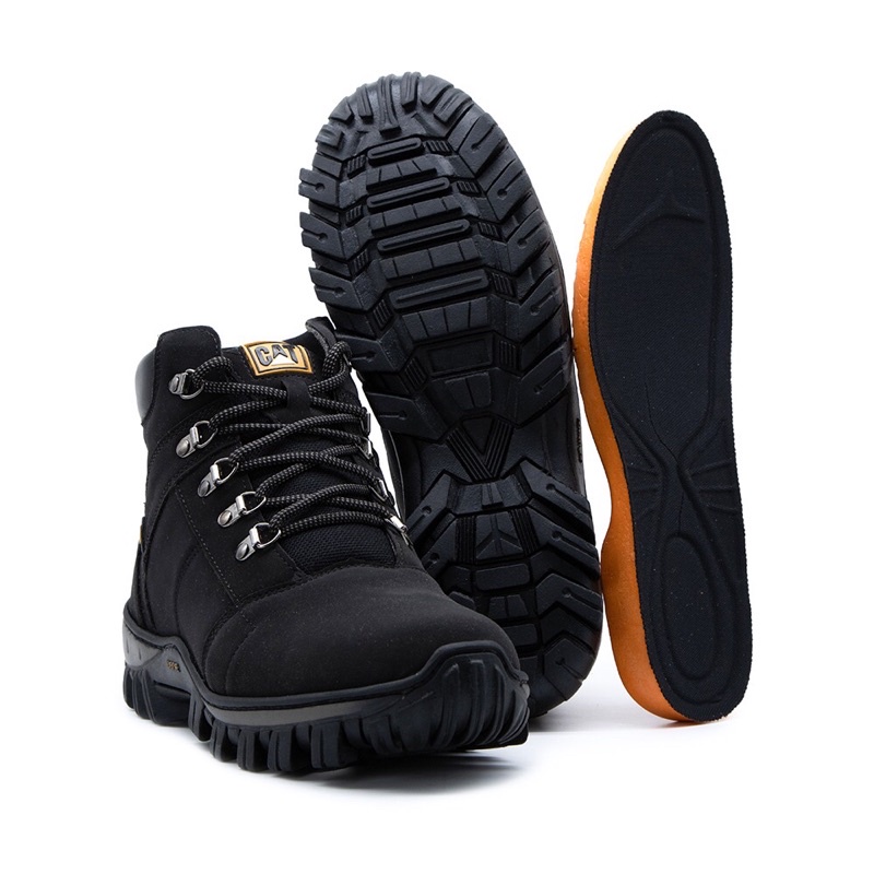 Bota Coturno Caterpillar Adventure Couro Legítimo + Palmilhas Gel