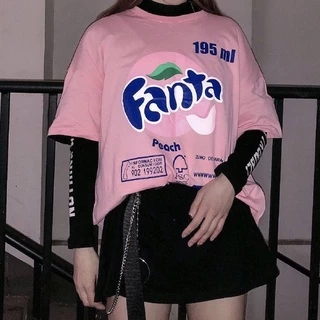 Camisa Fanta uva peach camiseta kawaii coreano T-shirt ulzzang korean egirl tendência promoção
