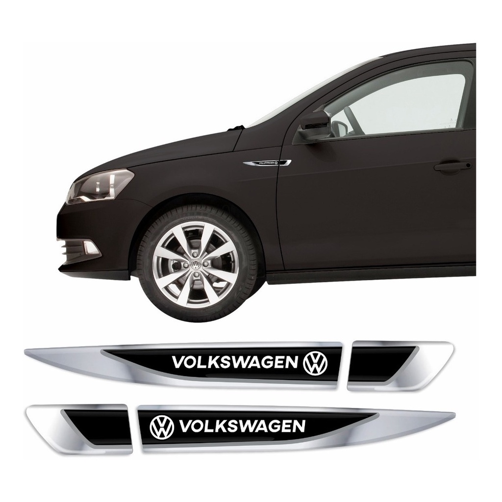 Par Emblema Volkswagen Aplique Lateral Resinado Res38