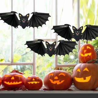 Painel De Halloween Redondo Abóbora Morcego Assustador Festa