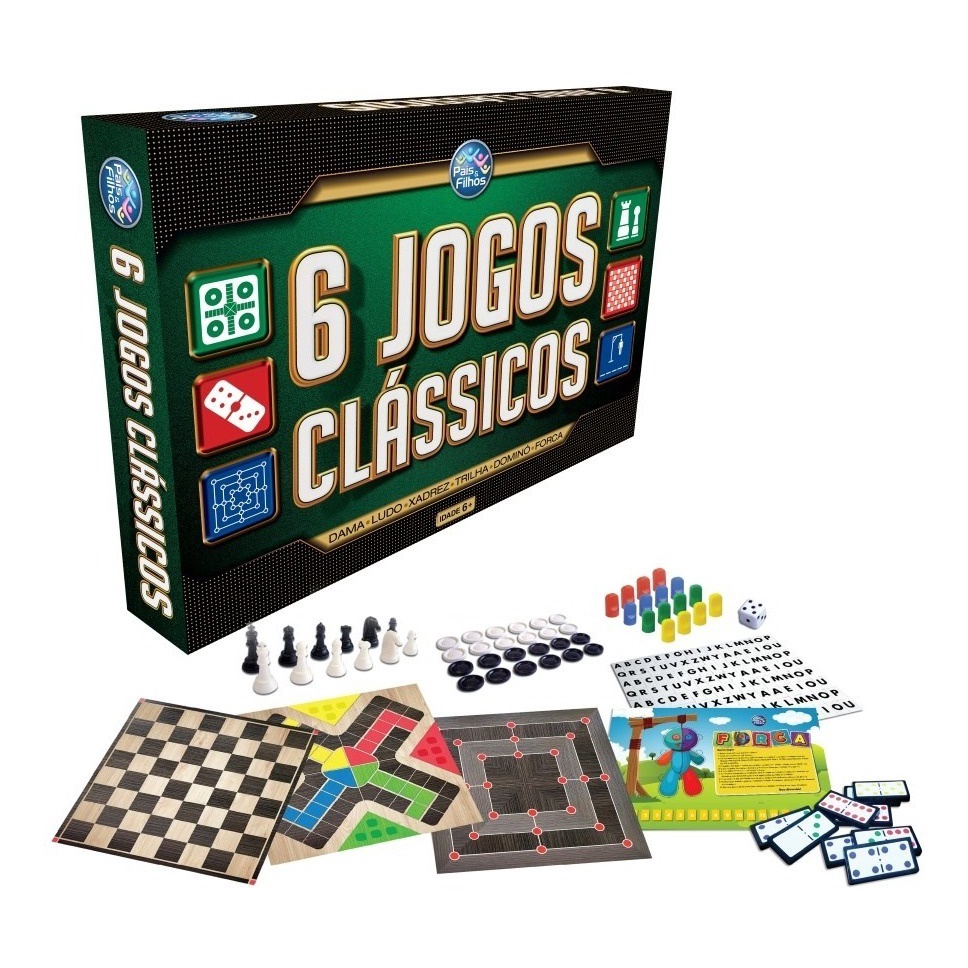 Jogos de Mesa 5x1 Xadrez, Dama, Ludo, Trilha, Jogo da Velha Educativos Jogos  Classicos Zaramela Brinquedos em Promoção na Americanas
