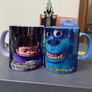 UMA Caneca de Porcelana Personalizada Monstros SA