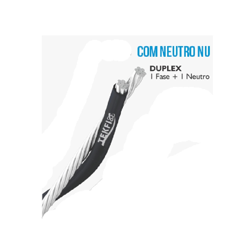 Fio 16mm Cabo Multiplex Neutro Nu Aluminio Duplex 1 Metro | Shopee Brasil