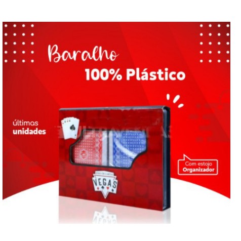 Kit 06 Baralho 100% Plástico Jogo De Cartas Profissional