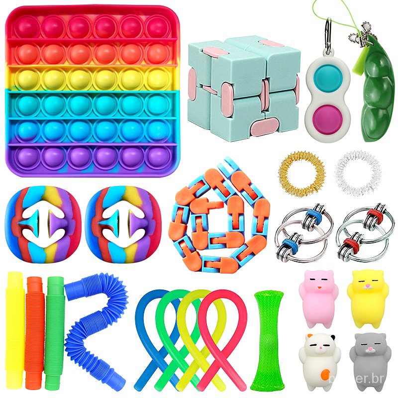 0Xly Fidget Toys kit /pop it brinquedo anti stress