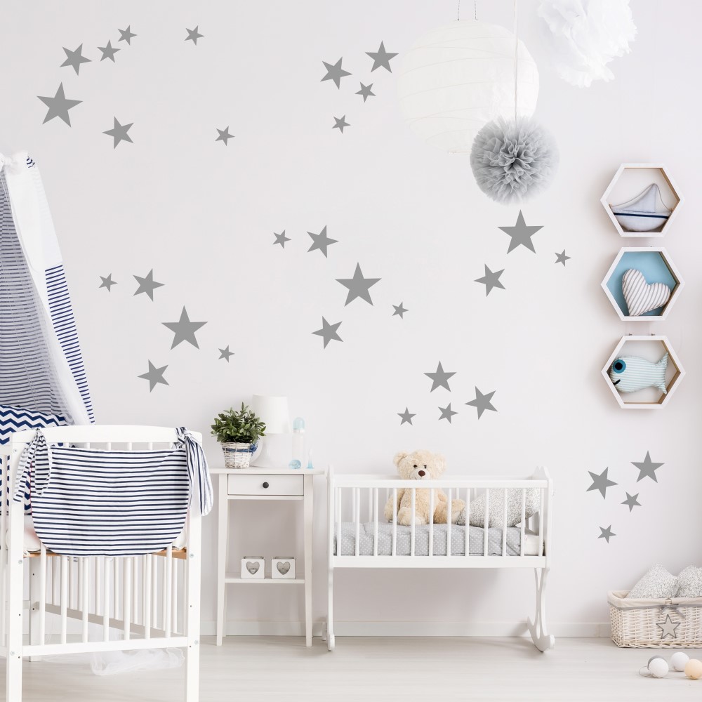 73 Adesivos Decoração De Parede Estrela Estrelinhas Tamanhos Variados