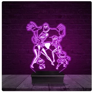 Luminária e Abajur Acrílico Led - Os incríveis 3