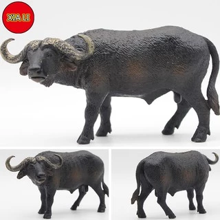 【Spot】Farm Animals Simulation Buffalo Model Action Figure Figurines PVC Miniature Educational Cute Toy For Kid
