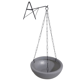 Kit Vaso Suspenso + Suporte Com Corrente Para Plantas Jardim