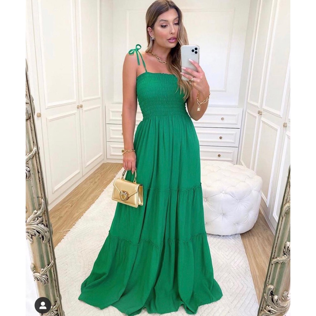 Vestido Longo Verde de Alcinha