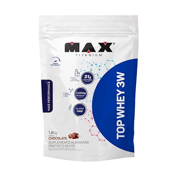 Max Titanium Top Whey 3W Refil 1,8KG