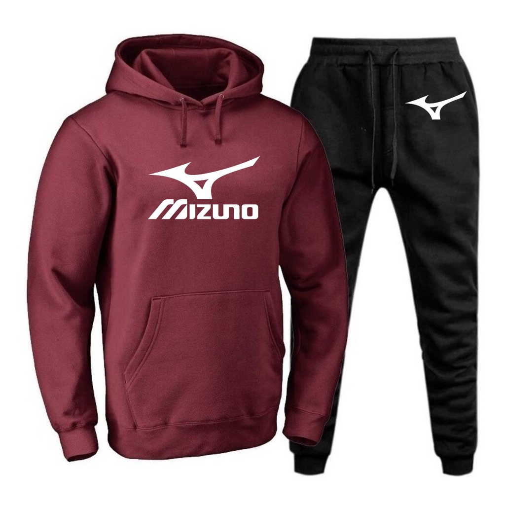 Conjunto Mizuno Blusa de Frio e Calca Moletom Flanelado | Shopee Brasil