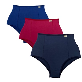 Kit 3 Calcinha Cinta Suplex Alta Modela Cintura