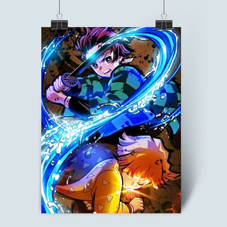 Poster Kimetsu no Yaba Tanjiro Kamada Demon Slayer Nezuko Zenitsu Inosuke  Giyu Kocho Hotaru Haganezuka A3 Para quadros sem Moldura Posteres Cartaz