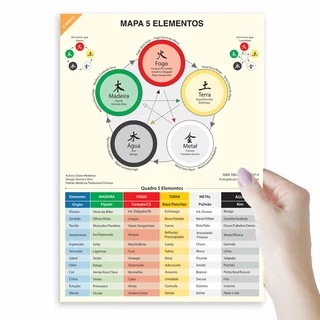 Mapa Cinco Elementos Acupuntura Plastificado