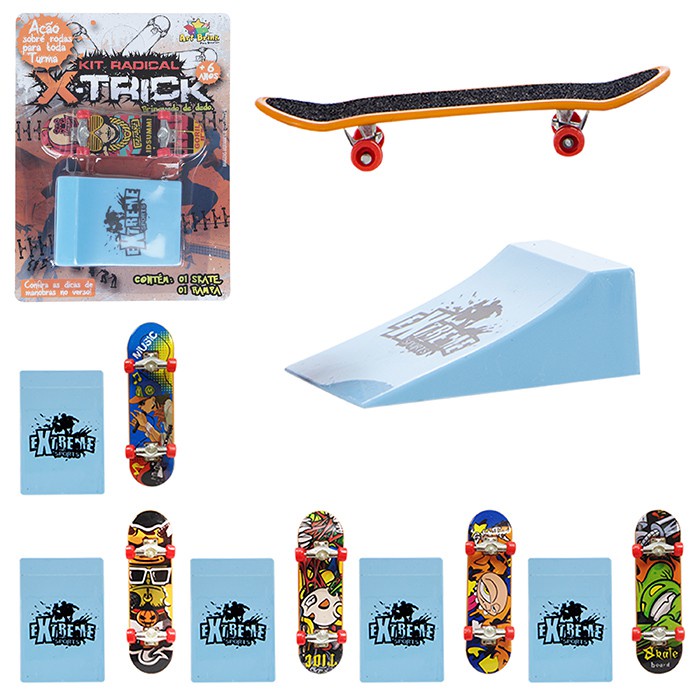 Kit com 4 Skates de Dedo Extremo e Radical 050907 - Toyng