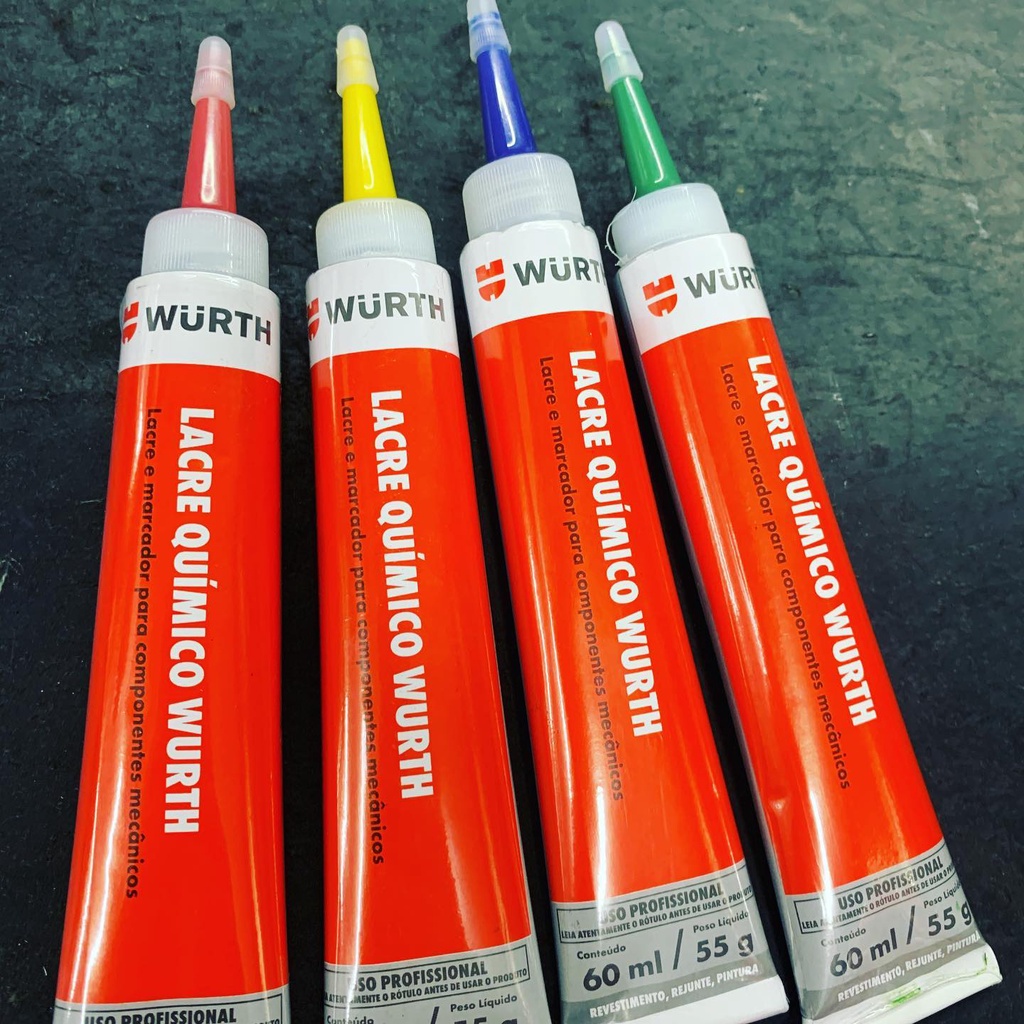WURTH Tinta Lacre Químico Marcador Caneta (Várias Cores) 60ml 55g