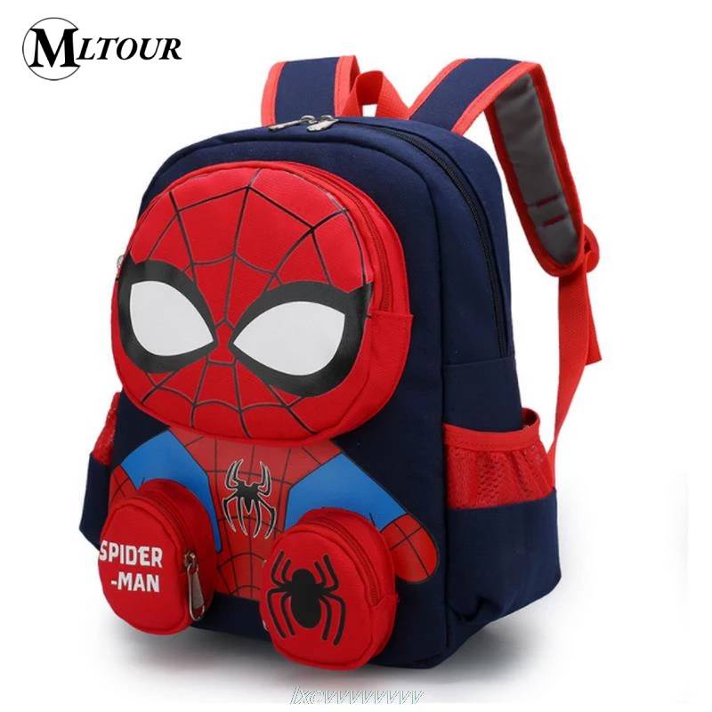 Mochila infantil Escolar 3D Aranha Homem Marvel Homem-Aranha Super-Herói Personagem Aniversário Natal De Presente