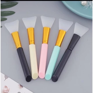 Espatula silicone pincel acessorio aplicar skin care mascara facial creme serum base make cosmetico maquiagem CORES ENVIADAS ALEATORIAS