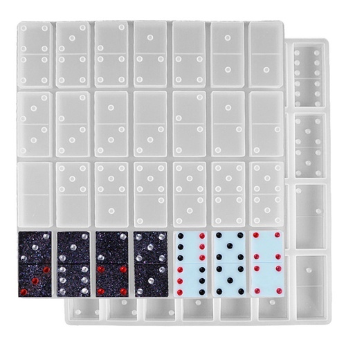 Silicone Mahjong, fundição resina epóxi Mahjong chinês, 2 peças moldes  silicone para conjunto jogos Mahjong para projetos artesanato DIY, enfeites