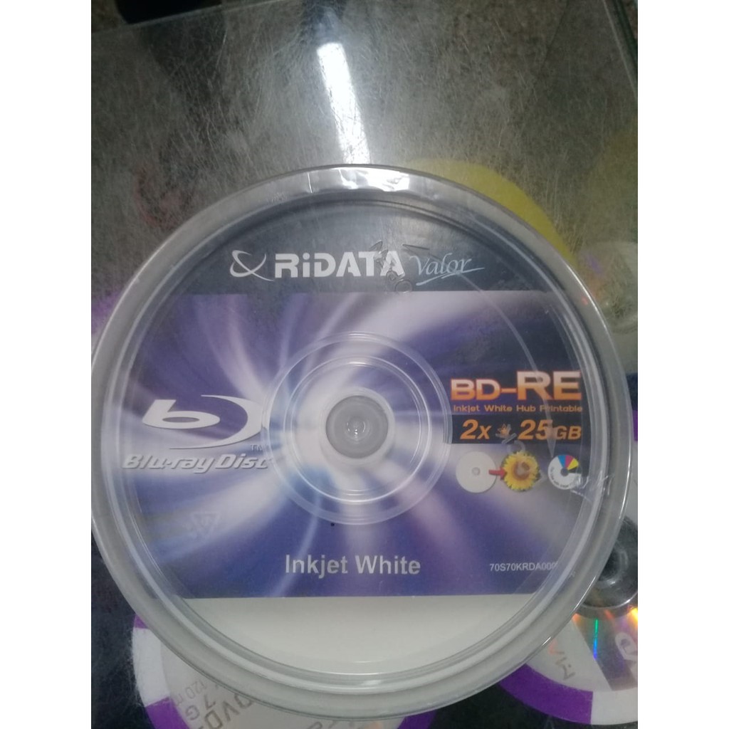 50 Mídia Virgem Bluray Bdr Ridata 25GB Shopee Brasil