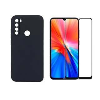 Capa Capinha Case Aveludada + Película de vidro 9D XIAOMI REDMI NOTE 8