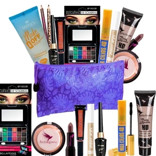 Kit Maquiagem Completo Necessaire Pinceis Sombra Luxo CB66