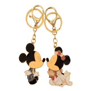 Jogo De Chaveiro Casal Mickey E Minie Mouse 11cm Em Metal Disney Coleção