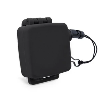 Fiel Retrátil Bélica Nylon Liso Preto
