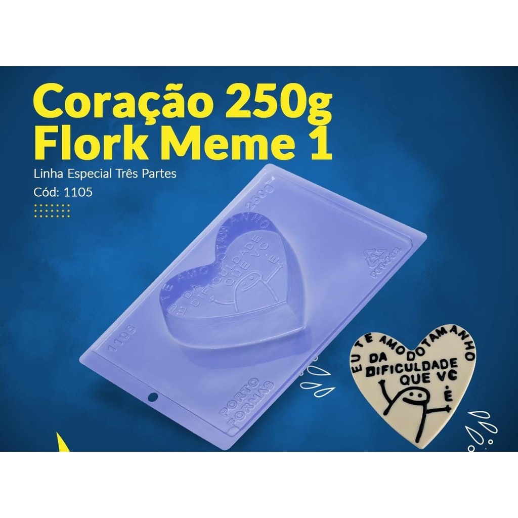 Coração 250g Flork Meme 2 - Cód 1106