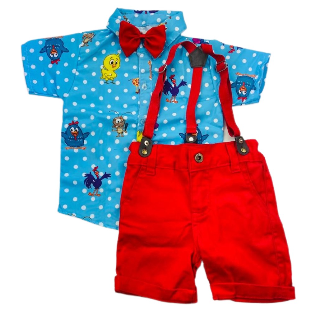 Roupa infantil da galinha sales pintadinha masculino