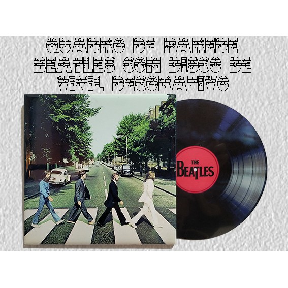 Quadro De Parede Com Disco De Vinil Decorativo Do Beatles | Shopee Brasil