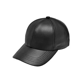 Boné de Couro Courino Napa Aba Curvo Estilo Truck