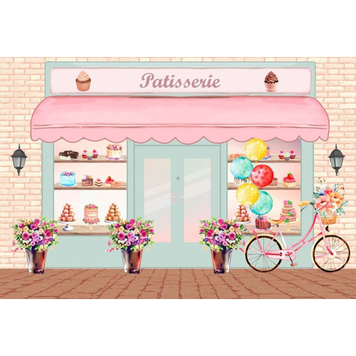Painel De Festa Em Tecido Sublimado 3D Confeitaria | Shopee Brasil