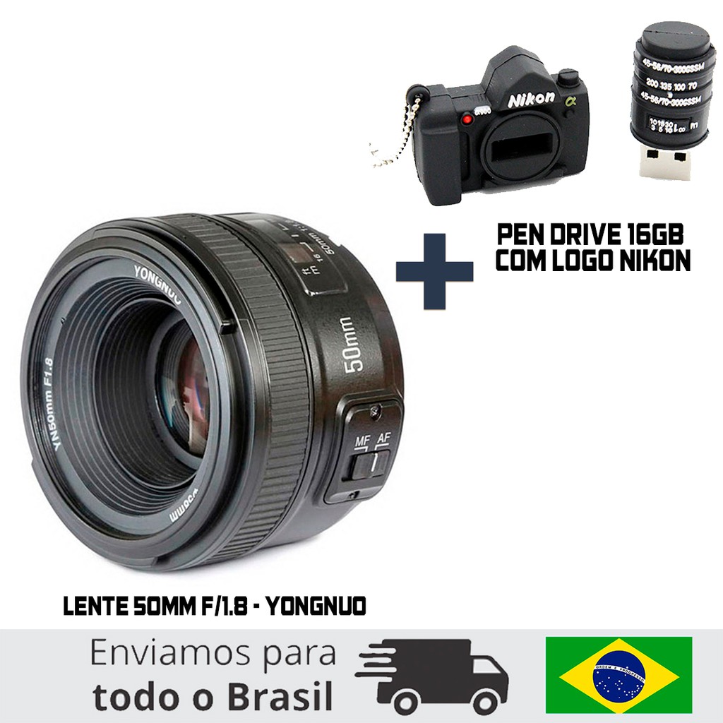 Lente 50mm yongnuo para nikon hot sale