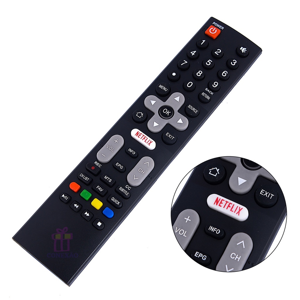 Controle Remoto Tv Philco Smart 4k Netflix LE-7054