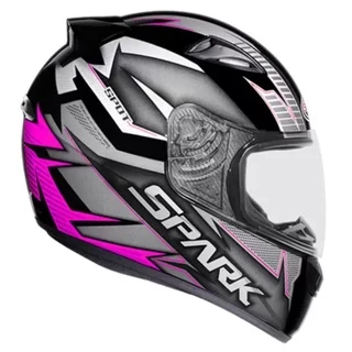 Capacete Ebf New Spark Spot Preto e Rosa Fosco