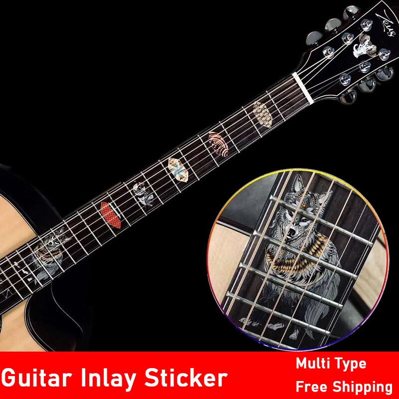 Acessórios para violão fretboard, adesivos finos pvc para decoração de ...