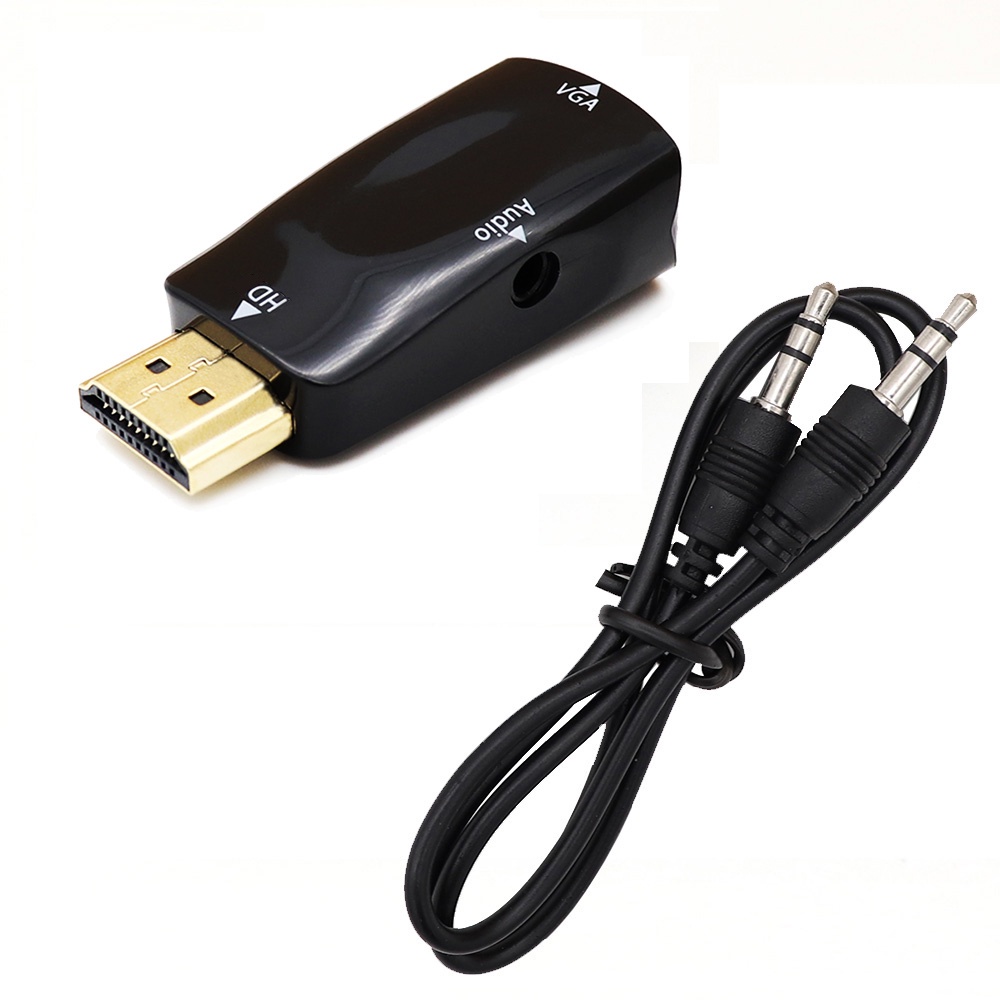 Conversor Adaptador HDMI para VGA com Cabo de Áudio