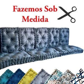 Almofada 60x25 X 10 Altura Futón Turca Cheia Suede Veludo Para Assento De Banco Ou Cadeira