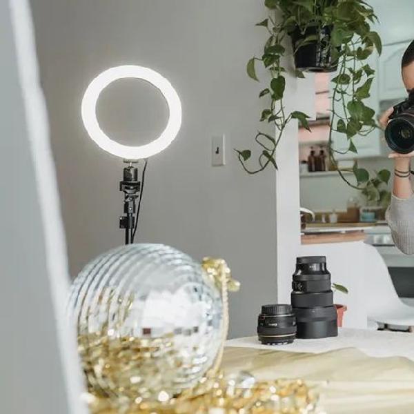 Ring Light Iluminador Anel Luz 36cm 14 Polegadas C/tripé 2,1 pronta entrega