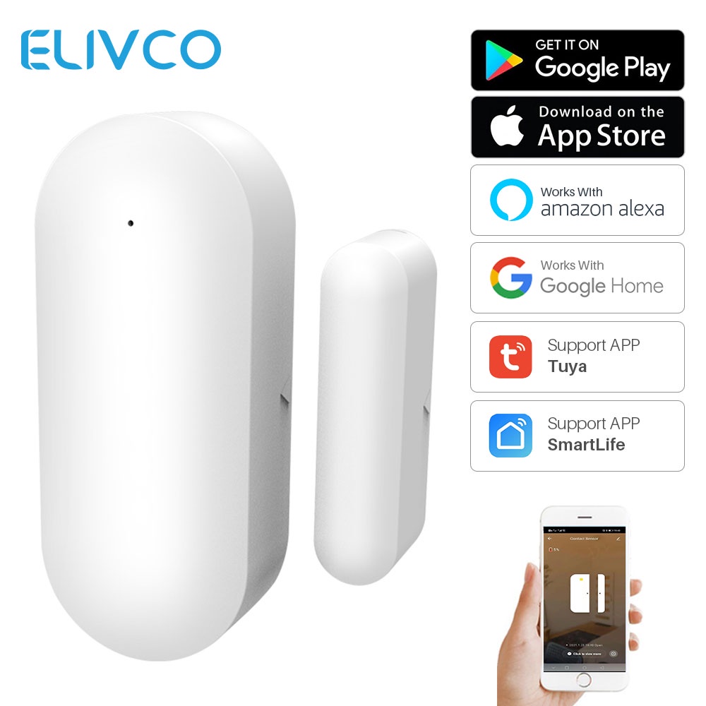 Tuya Smart Wifi Door Sensor Open/Closed Detectores Window Smartlife APP ...