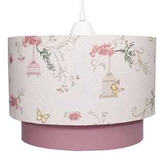 Lustre Tubular Duplo Jardim Rose Quarto Bebe Infantil Menina