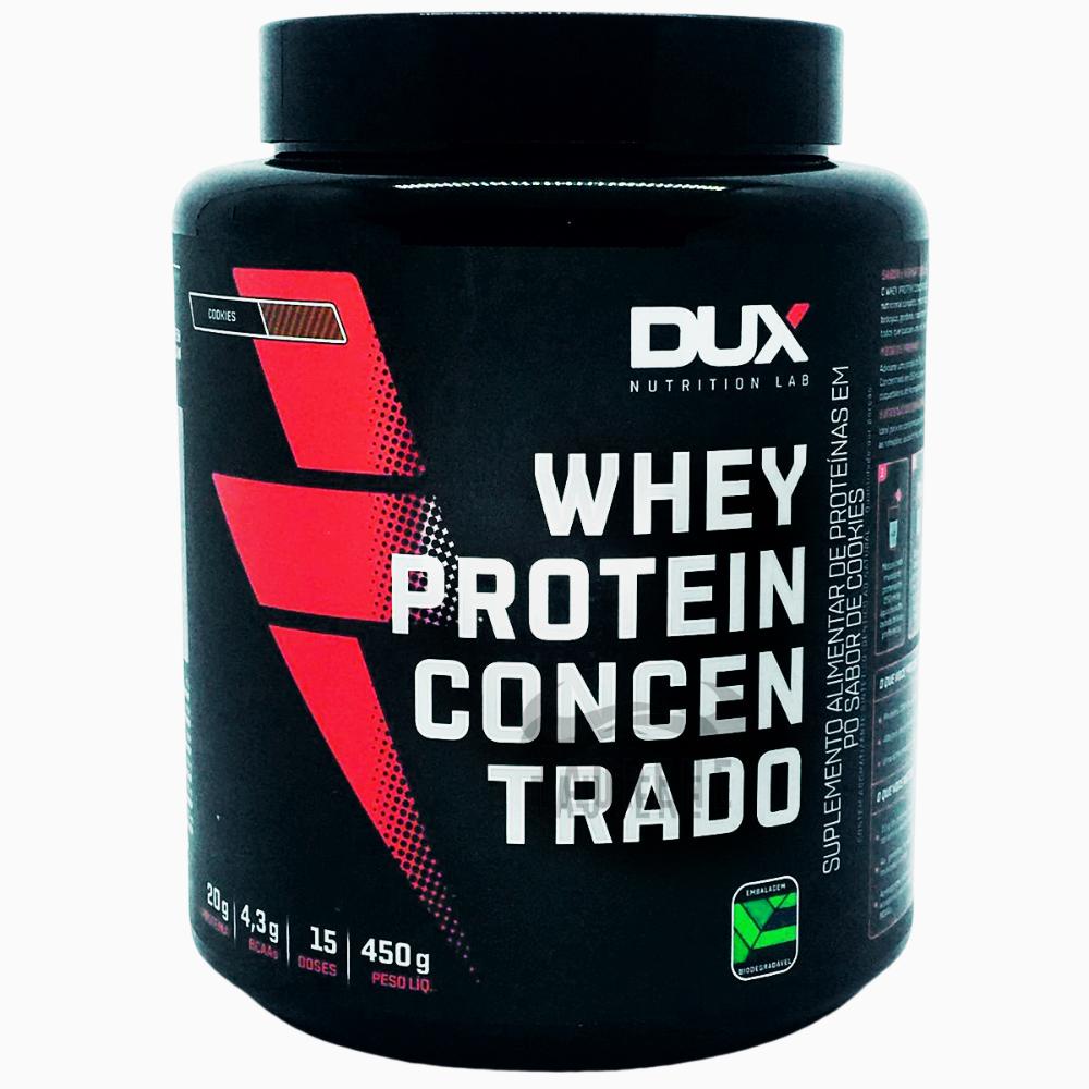Whey Protein Concentrado 100% Proteína Cookies 450g – Dux Nutrition