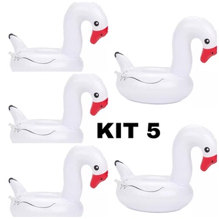 Kit 5 Boias Porta Copo Flamingo Branco Piscina BO65255