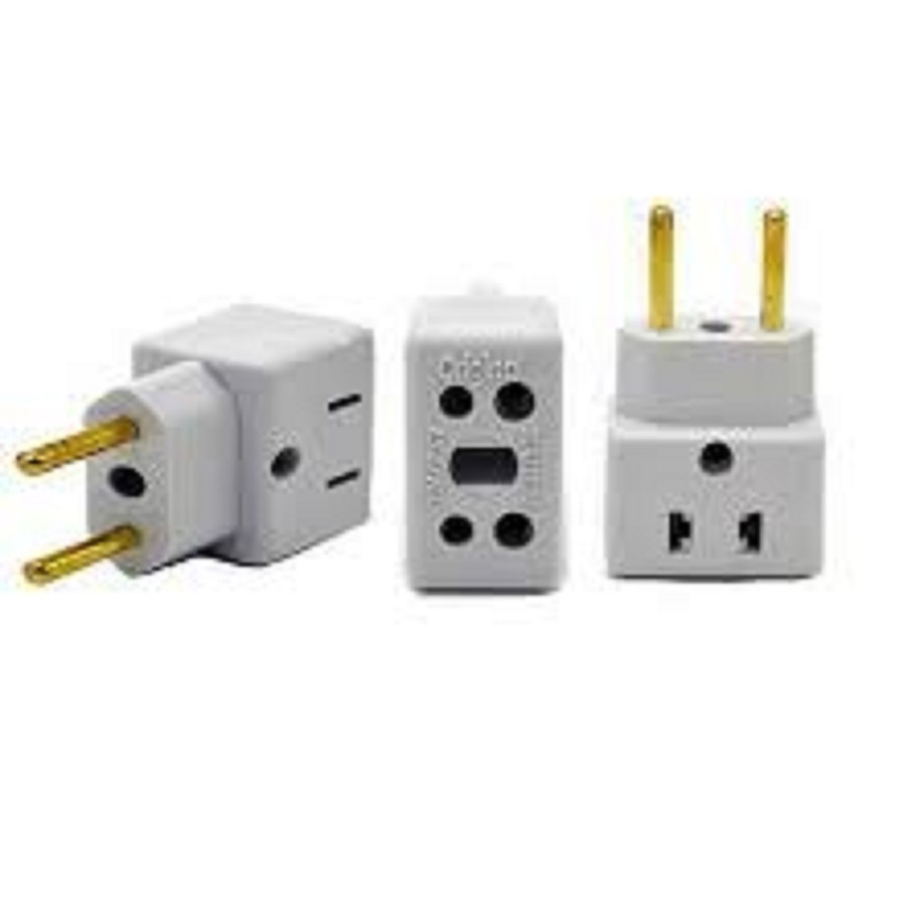 Adaptador Tomada Para Pino Grosso - Kit Com 3 Unidades | Shopee Brasil