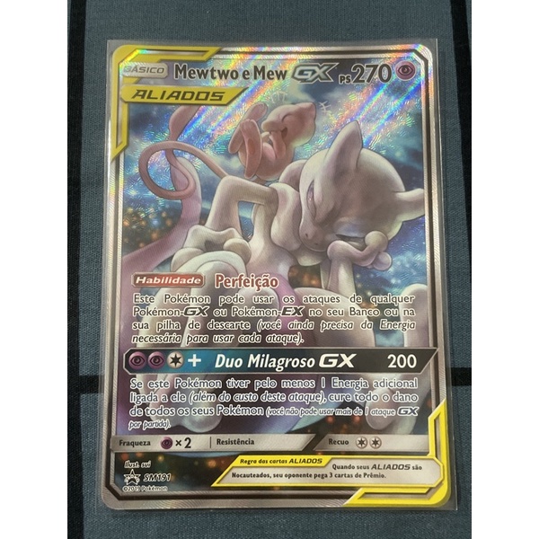 Carta Pokémon Mewtwo e Mew Gx Aliados (sm191) | Item de Papelaria Pokémon  Usado 83308911 | enjoei