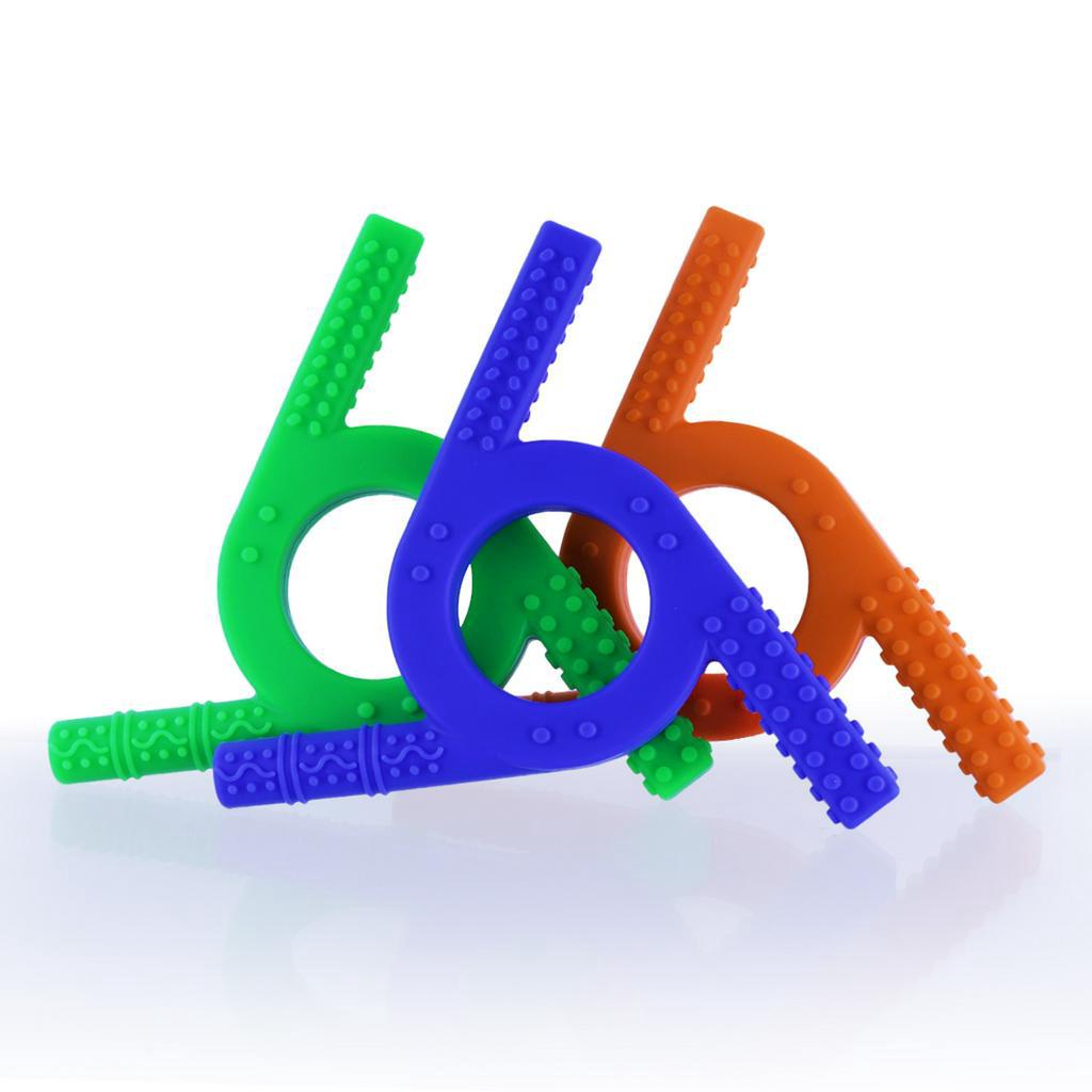 2 Giocattoli Masticabili Sensoriali Per Autismo E ADHD, Collane In Silicone Alimentare Per Bambini, Mordicchiare Per Motricità Orale, Rosa