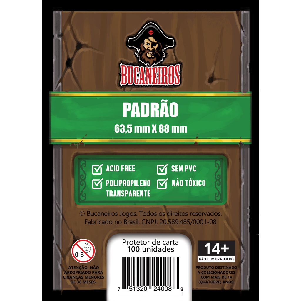 Sleeves / Shields Padrão Bucaneiros 66mm X 91mm Pokemon Magic KPop