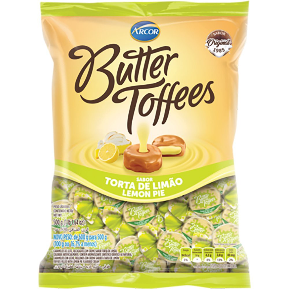 ARCOR Bala Butter Toffees Chocolate 600 grs. / Chocolate Candy 1.5 lb.